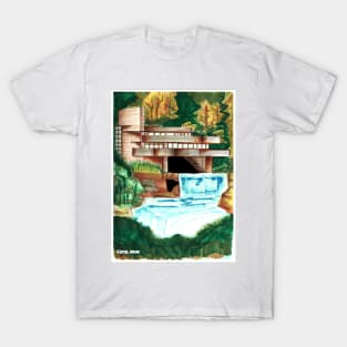 Kaufmann Residence, Fallingwater architectural house T-Shirt